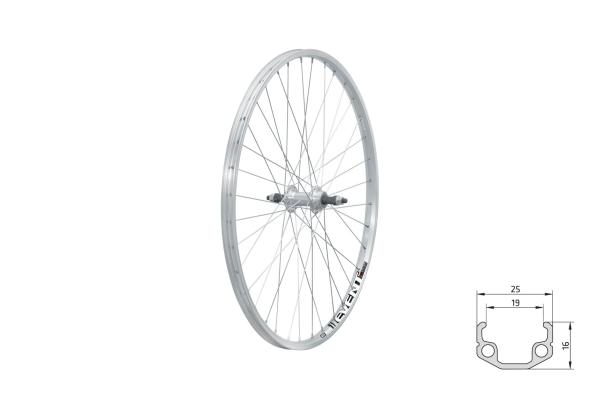 Zapletené kolo zadní KLS EVENT V-brake R, 26", silver