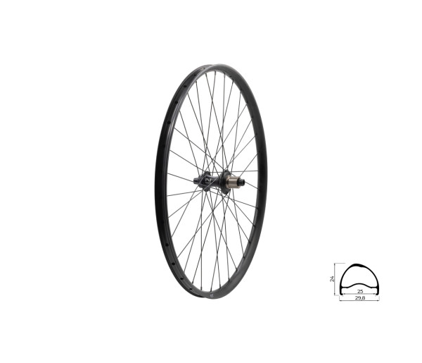 Zapletené kolo zadní KLS SEGADOR 25 SL DSC R, 28/29", black