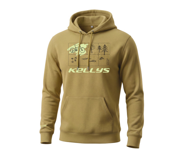 Mikina s kapucňou KELLYS CORE, Faded Olive, XS