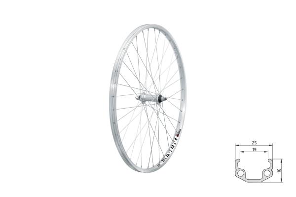 Zapletené kolo přední KLS EVENT V-brake F, 26", silver