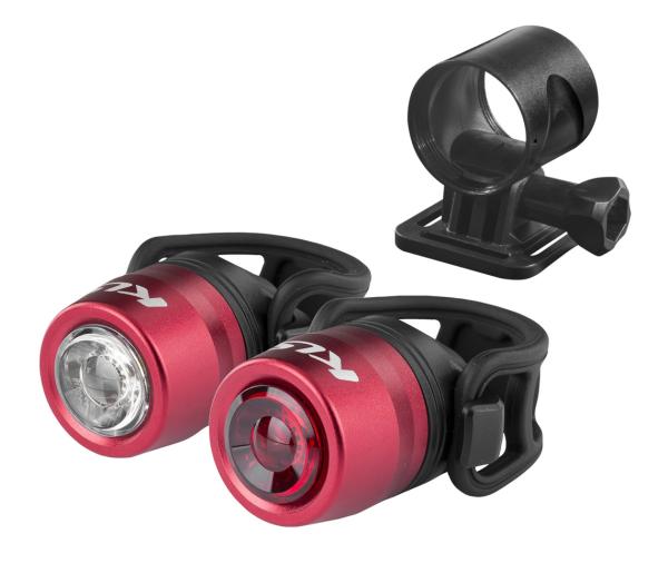 Set osvětlení dobíjecí KLS IO USB set, red